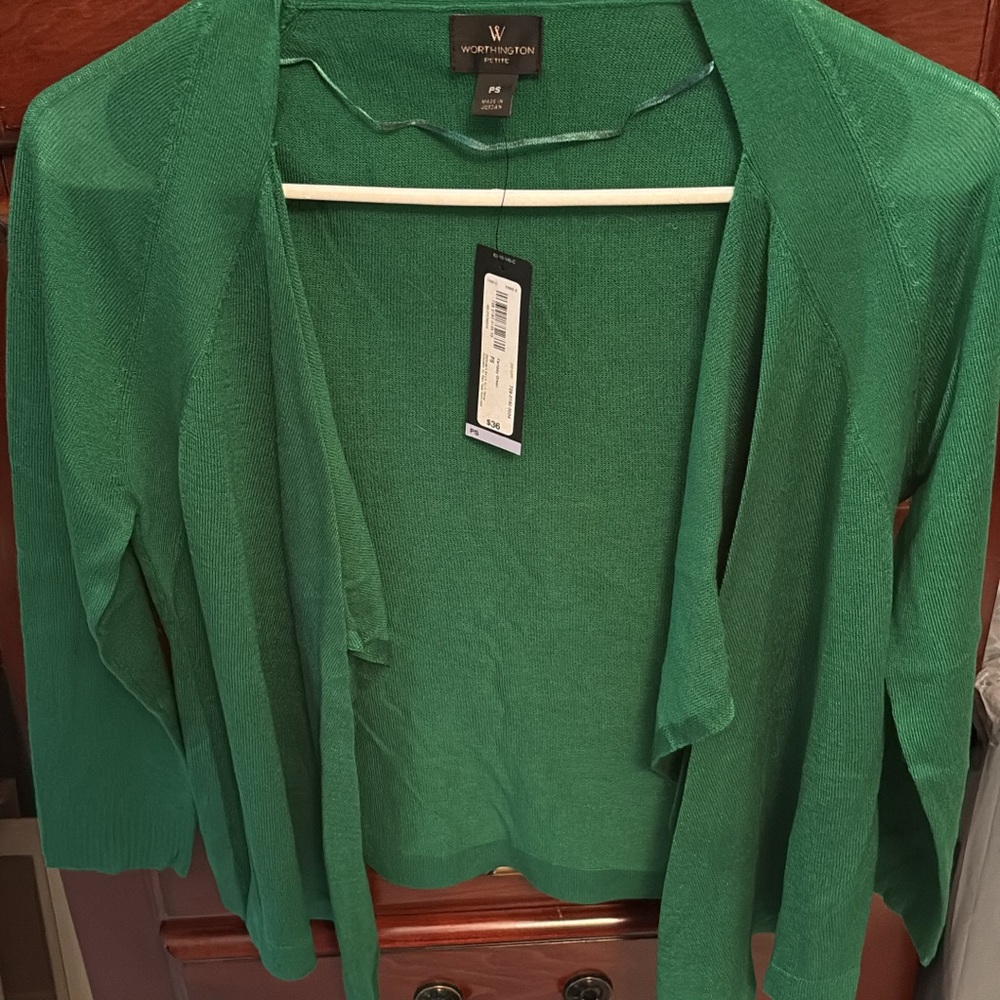 Worthington Vibrant Green Women's Cardigan